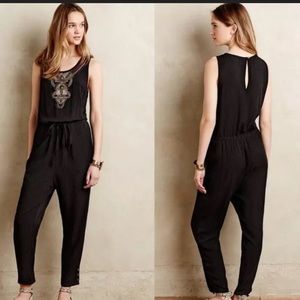 Anthropologie Lilka beaded jumpsuit